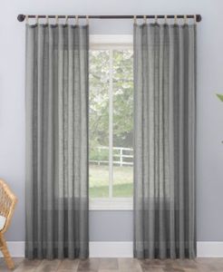 lot 87298 image: No. 918 Ceri Texture Jute Tabs Semi Sheer Tab Top Curtain Panel Collection