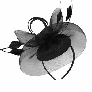 lot 90121 image: Yokawe Fascinators for Women Tea Party Hat Mesh Feather Headwaer Kentucky Derby Hair Clip for Wedding Cocktail Church (Purple)