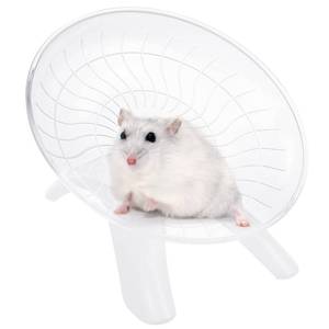 lot 90124 image: Exercise Wheel for Hamsters, Mute Hamster Flying Saucer, Silent Plastic Running Wheel for Gerbils, Mice, Hamsters, Hedgehog, Small Pets