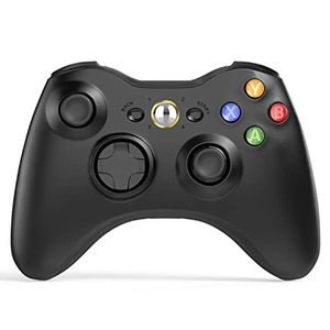 lot 90134 image: W&O Wireless Controller Compatible with Xbox 360 2.4GHZ Gamepad Joystick Wireless Controller Compatible with Xbox 360 and PC Windows 7,8,10,11 with Receiver (Black)