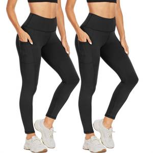 lot 90158 image: NexiEpoch High Waisted Leggings for Women - Black Tummy Control Compression Soft Yoga Pants for Workout Reg & Plus Size