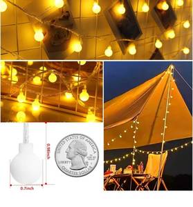 lot 90167 image: Globe String Lights, 2-Pack Total 52FT 120LEDs - Each 26FT 60LEDs 8 Mode Waterproof Christmas Fairy String Lights with Remote for Home Bedroom Garden Wedding Party Decoration