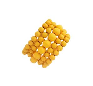 lot 90172 image: BA UNIQUE FASHION Womens Faux Pearl Stretch Bracelet 5 PCS Set (Canary Yellow)