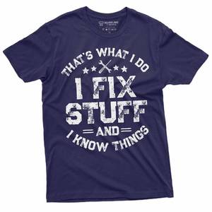 lot 90179 image: Mens Funny I fix Stuff T-Shirt Mechanic Engineer Garage Tee Shirt (XX-Large Navy Blue)