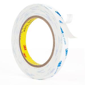 lot 97500 image: 3M Double Sided Tape 0.39 x 18Ft PE Foam Tape White 0.04 Thick Strong Adhesive Tape Removable Residue Free Mounting Tape for RV Camping DIY Picture Poster Hanging