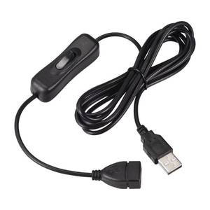 lot 97738 image: MECCANIXITY USB Cable with ONOff Switch, USB Male to Female Extension Cord 2M Black, for LED Desk Lamp LED Strip