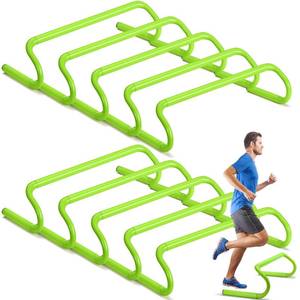 lot 97753 image: Wettarn 10 Pcs Speed Agility Training Hurdles Detachable Durable Training Hurdle Agility Plyometric and All Purpose Speed Training Hurdle Equipment for Athletes Soccer Basketball(6 Inch,Green)