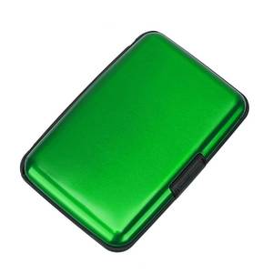 lot 97754 image: ELFISH Mini RFID Aluminum Wallet Credit Cards Holder Business Card Case Metal ID Case for Men Women (Green)