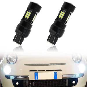 lot 97756 image: NSLUMO Xenon White Led Driving Bulbs for 2009-2020 Fiat 500 500C LED Day Driving Lights, 21-SMD 1200Lm 6000K 3030SMD 7443 DLRLed Bulbs Polarity Free