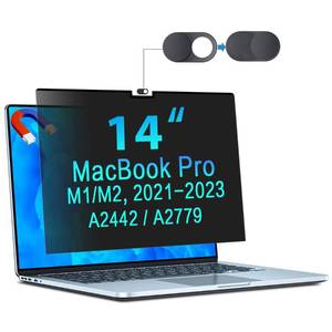 lot 97758 image: STARY Privacy Screen for MacBook Pro 14 2021-2023 (A2442A2779A2918A2992,M1M2M3)  Magnetic Anti-Glare Blue Light Filter  Matte & Glossy Design