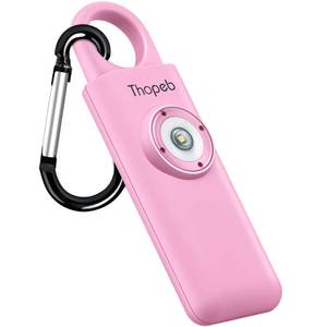 lot 97764 image: The Original Personal Safety Alarm for Womenn by Women� Loud Siren Birdie Sound, Strobe SOS LED Light, Be Safe with Personal Alarm� Self Defense Keychain for College Essentials (Pink)