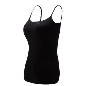 lot 97776 image: Ibeauti Womens Camisoles Tops with Built in Padded Bra Basic Breathable Tank Top (XL, Black)
