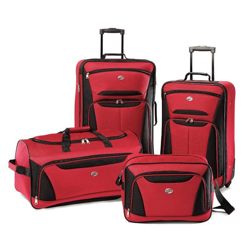 lot 3482 image: American Tourister Luggage Fieldbrook II 4 Piece Set (DAMAGED PIECE)
