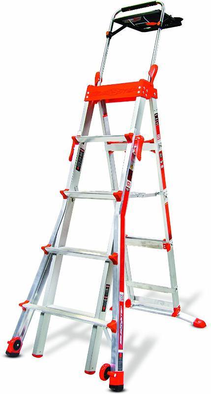 lot 3513 image: Select Step 5-Feet to 8-Feet 300-Pound Duty Rating Adjustable Step ladder (DAMAGED CLIP)
