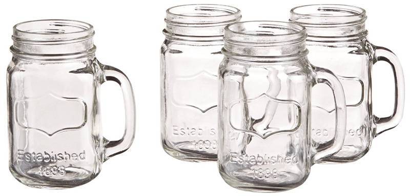 lot 5107 image: Yorkshire Mason Jar Mug, 17.5 oz., 4 Pieces