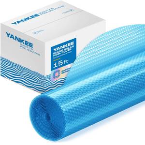 lot 51205 image: Solar Pool Cover for Round Pool by Yankee  Sapphire Series Solar Cover for Above Ground Pool  15 ft  Keep Water Warm and Prevent Its Loss  Weatherproof Pool Solar Blanket - Retail $85.73