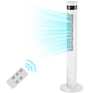 lot 51233 image: Antarctic Star Tower Fan Portable Electric Oscillating Fan Quiet Cooling Remote Control Standing Bladeless Floor Fans 3 Speeds Wind Modes Timer Bedroom Office (43 inch, White) (NO REMOTE)