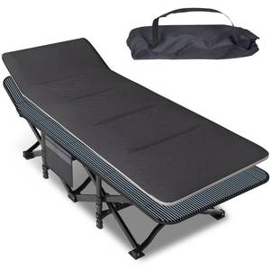 lot 51234 image: Mopaicot Camping Cot for Adults, Folding Bed with Comfortable Cushion, Tent Portable Sleeping Bed with Carry Bag for Camp Office Use Outdoor Cot Bed for Traveling Supports 450 lbs