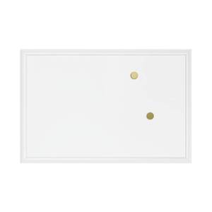 lot 51247 image: U Brands Farmhouse Magnetic Dry Erase Board, 30x20, White Wood Style Frame, Includes 2 Magnets