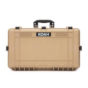 lot 51288 image: Koah Weatherproof Hard Case with Customizable Foam (28.3 x 16.9 x 7.0 Inch Outer, 25.4 x 13.7 x 6.4 Inner) - Tan - Retail $95.75