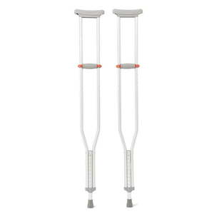 lot 51309 image: Medline Lightweight Aluminum Red Dot Guardian Crutches 5 1 -5 9 Tall 300 lbs. Weight Capacity - Retail $150.39