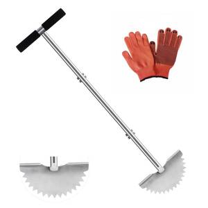lot 51325 image: Fadown Edger Lawn Tool Half Moon Lawn Edger with Saw-Tooth Blade for Cleaning Edges Along Sidewalks Driveways Garden Flower Beds-Made of Stainless Steel with T-Grip Handle