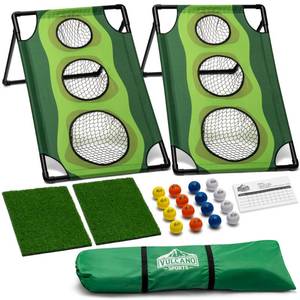 lot 51343 image: Par 1 Backyard Golf Cornhole Game, Golf Gifts for Men, Golf Accessories for Men, Golf Chipping Game, Golf Equipment, Golf Games for Adults Indoor, Golf Stuff, Golf Training Equipment, Golf Gift - Retail $100.03