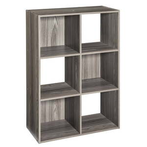 lot 51356 image: ClosetMaid 4166 Cubeicals Organizer, 6-Cube, Natural Gray - Retail $144.95