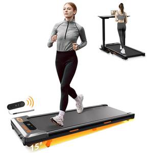 lot 51359 image: AIRHOT Under Desk Treadmill, Walking Pad with Incline 2 in 1, Portable Walking Treadmill with Remote Control Lanyard for HomeOffice, 2.5HP Low-Noise Desk Treadmill in LED Display - Retail $172.8