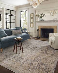 lot 51375 image: Loloi Jean Stoffer x Katherine CharcoalGold 3-6 x 5-6 Accent Rug