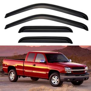 lot 51382 image: Window Rain Guards Shield for 1999-2006 Chevy SilveradoGMC Sierra 1500250035002500HD, Window Vent Visors Shades Wind Deflectors for 2007 SilveradoSierra Classic Model - Extended Cab