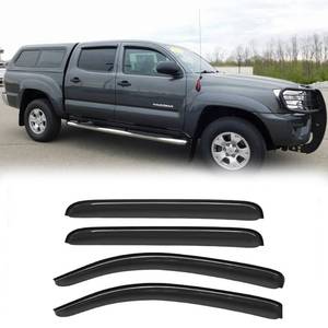 lot 51391 image: STARTSHIP 94056 Side Window Wind Deflector,4pc Outside Mount Style Shade Sun Rain Guards Set,Nice Window Visor fit for 2005-2015 Toyota Tacoma DoubleCrew Cab with 4 Full Size Doors