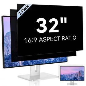 lot 51416 image: 2 Pack 32 Inch Computer Privacy Screen Filter for 169 Aspect Ratio Widescreen Monitor - Anti Glare Blue Light Filter, Removable Computer Monitor Privacy Shield, Anti-Scratch 32in Protector Film - Retail $159.63