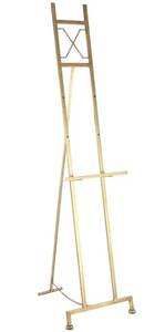 lot 51436 image: Deco 79 Metal Large Free Standing Adjustable Display Stand 3 Tier Easel with Chain Support, 16 x 19 x 57, Gold