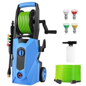 lot 51438 image: Commowner 4000 PSI Electric Pressure Washer 2024 Newest 2.8 GPM Professional High Power Washer with 33ft Pressure Hose, 4 Nozzle and Deter - Retail $183.51