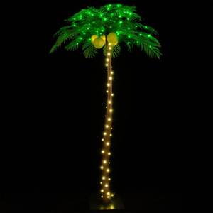 lot 51460 image: Tybeeu 7ft Lighted Palm Tree with Glowing Coconuts - Dimmable, UL Certified, Waterproof - Ideal for Indoor and Outdoor Decoration - Retail $98.54