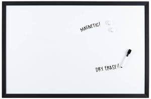 lot 51483 image: Amazon Basics Magnetic Dry Erase Whiteboard, 35 x 23-Inch, Black Wooden Frame