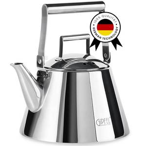 lot 51486 image: Tea Kettle Stovetop - Food Grade Stainless Steel Tea Kettle for Stove Top with Ergonomic Handle - Stovetop Tea Kettle Teapot for Gas, Induction, Electric Stovetops 2.6 Quart