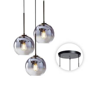 lot 14252 image: KCO Lighting 3 Pendant Light Fixtures Ceiling Hanging Large Glass Cluster Chandelier Nordic Mercury Glass Pendant Light Modern Cluster Pendant Light Fixture - Retail $211.35