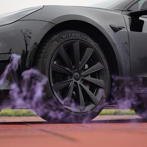 lot 14253 image: CYBERBEANS 4PCS for Tesla Model 3 Wheel Cover Hubcaps Hub Caps Replacement Steering Rim Protector Exterior Accessories 2023 Matte Black 18 Inch Arachnid - Retail $118.87