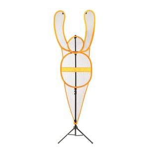 lot 14254 image: MR Dummy Defender, Height Adjustable Training Mannequin, Portable Defender Practice Dummy, Hands-Up Defensive Mannequin, Sparring Partner for Basketball, Volleyball, Soccer and Football - Retail $81.86