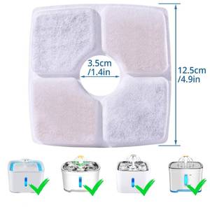 lot 14395 image: RBAYSALE Cat Water Fountain Filter, Replacement Filters for 84oz2.5L Automatic Pet Fountain Cat, Dog Water Dispenser, 3 Triple Filtration System