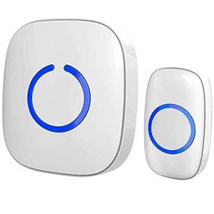 lot 14737 image: SadoTech Wireless Doorbells for Home - Adjustable Volume with 52 Chimes, 1000Ft Range, Easy Installation, Weatherproof Wireless Doorbell wLED Flash, White
