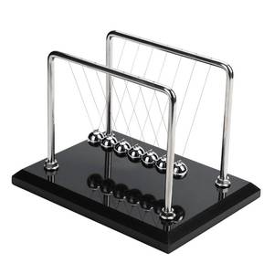lot 15135 image: CERROPI Newton Cradle Balance Balls, Newton Pendulum with 7 Balls, Classic Newton Swing Ball, Science Physics Gadget  Desk Toys & Accessories, 70 Sec Swingtime, Marble Base, Black