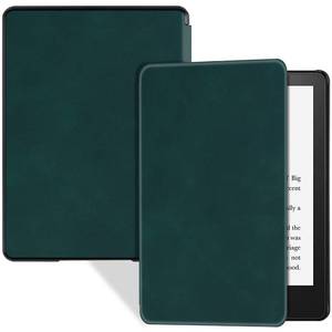 lot 71071 image: BOZHUORUI Slim Case for 6.8 Kindle Paperwhite (11th Generation - 2021) and Kindle Paperwhite Signature Edition - Lightweight PU Leather Folio Cover with Auto WakeSleep (Dark Green)