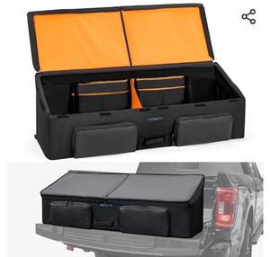 lot 14759 image: ISSYAUTO Full Size Truck Bed Cargo Box Organizer for Pickup, Waterproof Truck Bed Cargo Bag, Storage Organizer Carrier Accessories for Groceries, Golf, Easily Slide in and Out, Easy Access