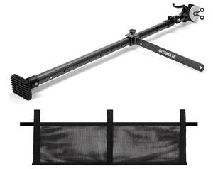 lot 14760 image: Cargo Bar for Pickup Truck Bed Cargo Bars for SUVs, Trailers, Vans, Adjustable from 40 to 70, Comes with 1 Premium Cargo Net Organizer, 1 Divider Bar
