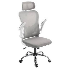 lot 14763 image: Panana Ergonomic Office Chair High Back Mesh Back Adjustable Headrest Flip-up Padded Armrest Swivel Rolling Desk Chair (Grey)