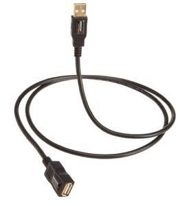 lot 14770 image: Amazon Basics USB-A 2.0 Extension Cable, Male to Female, 480Mbps Transfer Speed, 9.8 Foot, Black