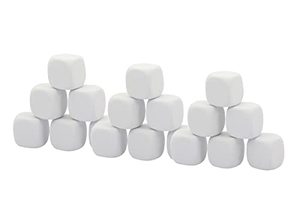 lot 15041 image: Qidiwin White EVA Foam Dices for Kids Graffiti-Building Blocks,Creative Painting, Party Supplies, 1.96 inchs,18PCS